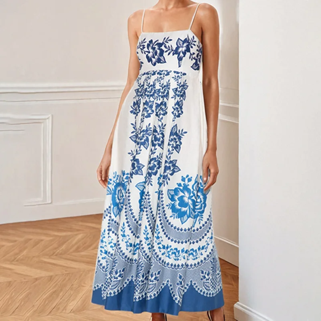 Travachic Vestido Sem Mangas Com Alças Finas Inspirado Em Férias E Com Design De Impressão 199