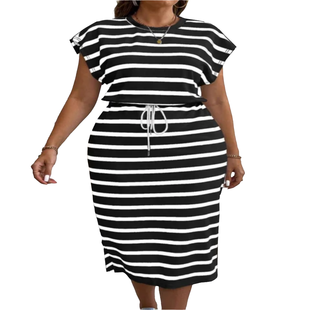 Plus size stripe dress