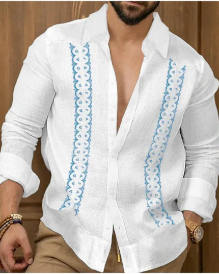 Men's vintage plaid shirt long sleeve