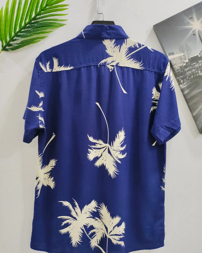 Camisa Floral Havaiana Praia Verão Masculino Manga Curta De Botão Tecido Viscose 477