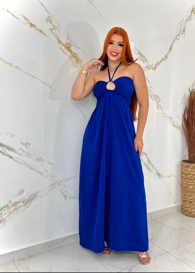 Vestido Longo Feminino Elegante Soltinho Exclusivo 599