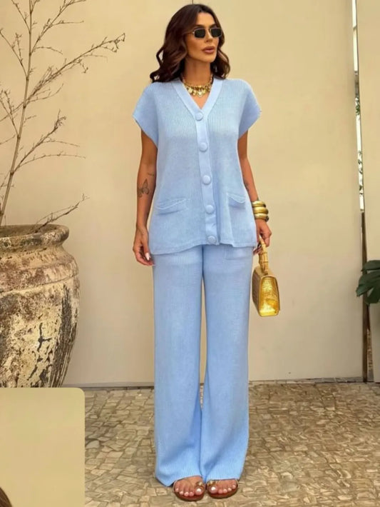 Conjunto Thaysy Calça Casual Colete 89