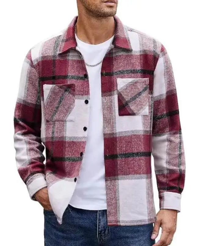 Camisa Masculina Xadrez Oversized em Flanela