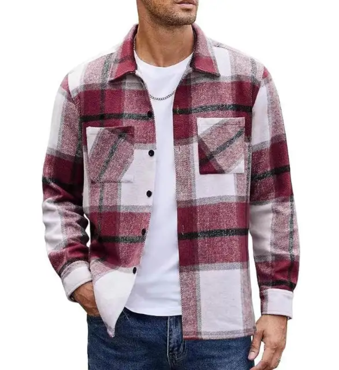 Camisa Masculina Xadrez Oversized em Flanela