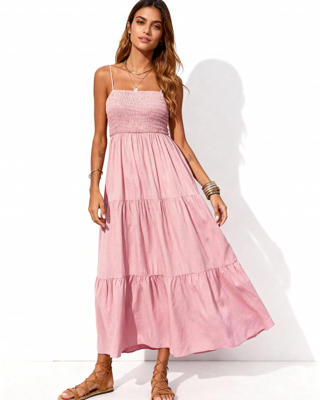 Vestido longo de festa com babados 50