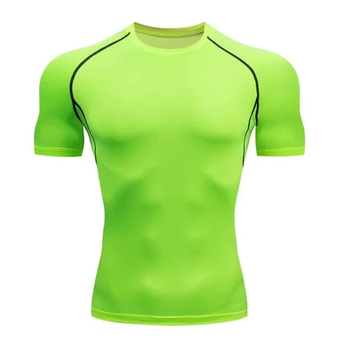 Camiseta fitness masculina elástica respirável slim fit 11