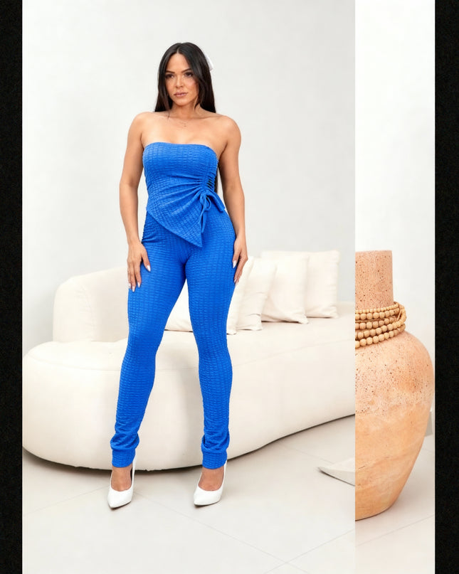 Conjunto de calça e blusa tomara que caia com bojo 95