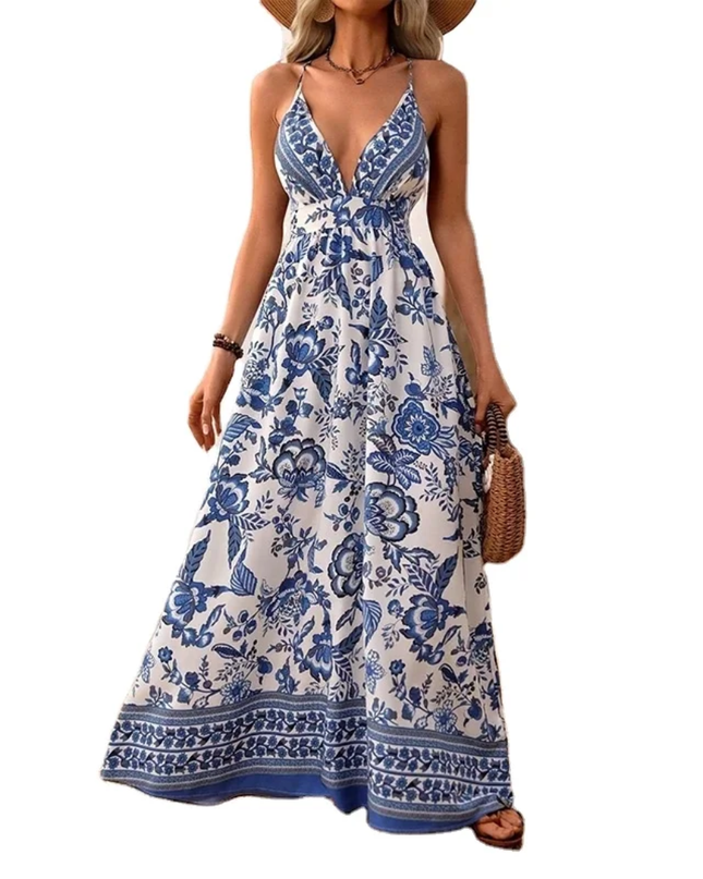 Loose Casual Sleeveless Printing Dresses