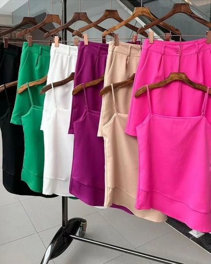 CONJUNTO FEMININO ALFAIATARIA REGATA SHORTS 323