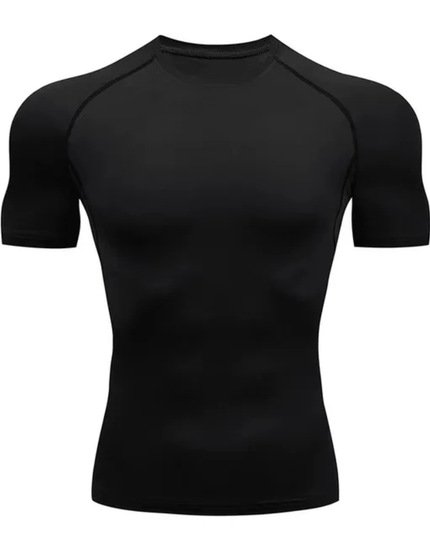 Camiseta fitness masculina elástica respirável slim fit 11