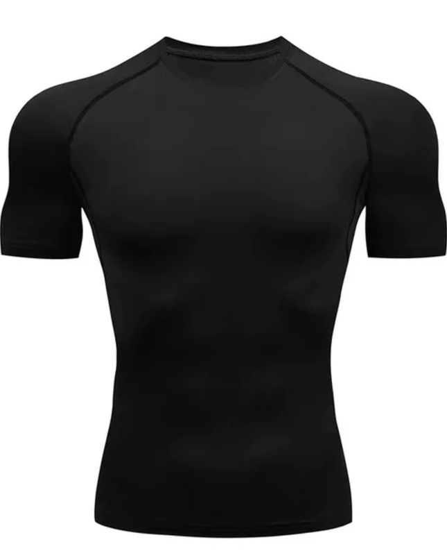 Camiseta fitness masculina elástica respirável slim fit 11