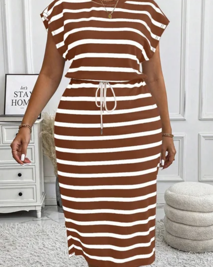 Plus size stripe dress
