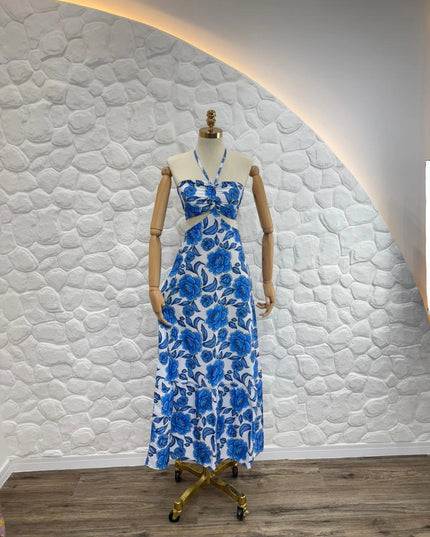 vestido longo com bojo estampado floral inspiracao  elegante e confortavel blogueira luxo novo estapa total floral praia 584