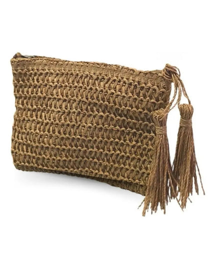 Bolsa tiracolo de palha feminina de verão 68