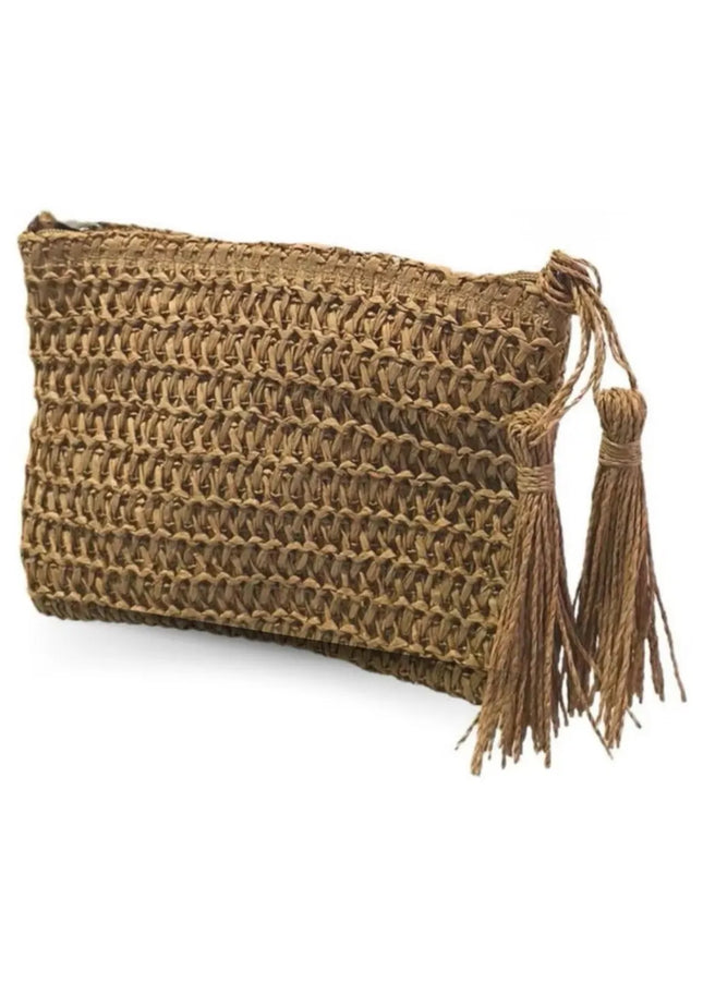 Bolsa tiracolo de palha feminina de verão 68