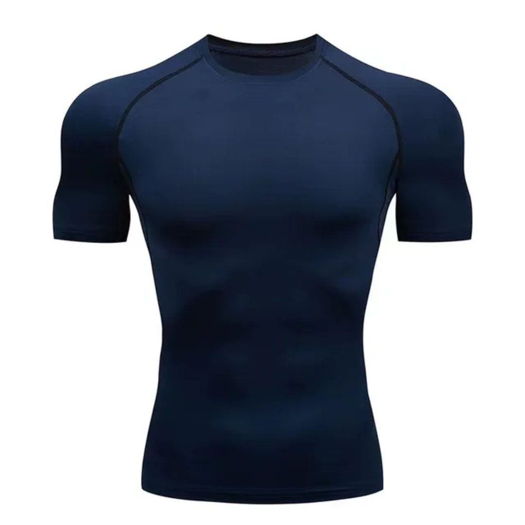 Camiseta fitness masculina elástica respirável slim fit 11
