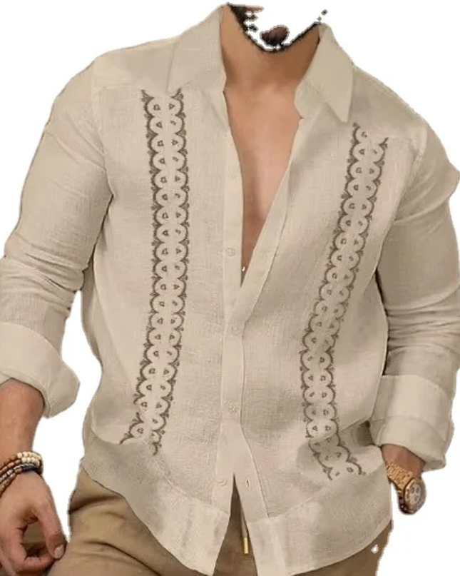 Men's vintage plaid shirt long sleeve