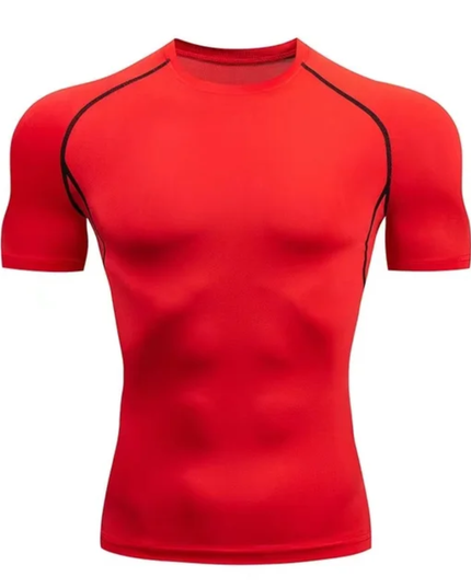 Camiseta fitness masculina elástica respirável slim fit 11