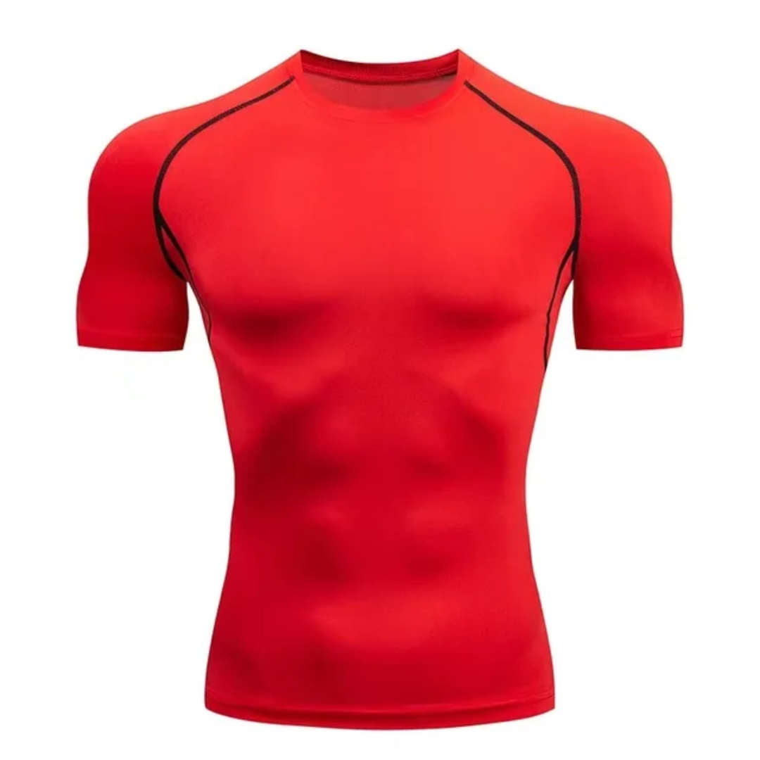 Camiseta fitness masculina elástica respirável slim fit 11