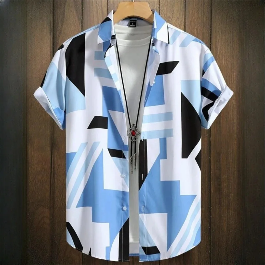 Men's pattern short sleeve shirt