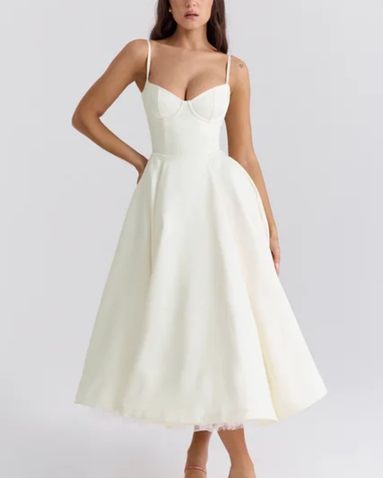 Vestido Longo de Tule Evasê Elegante para Mulheres, Adequado para Encontro Casual, Passeio, Festa Noturna 301