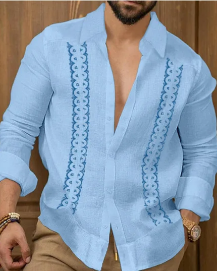 Men's vintage plaid shirt long sleeve