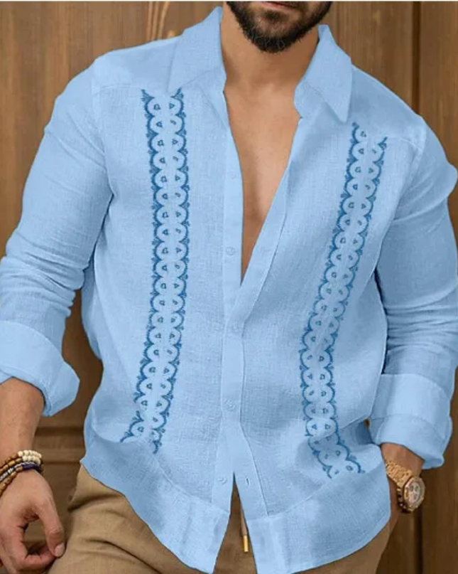 Men's vintage plaid shirt long sleeve