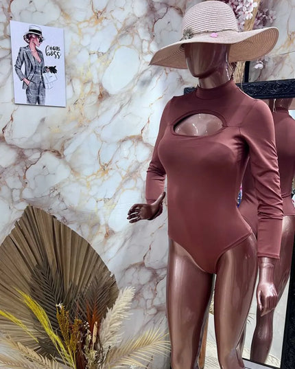 Easithlete Macacão Esportivo de Manga Longa e Recorte Monocromático Casual Feminino, Para Outono 286