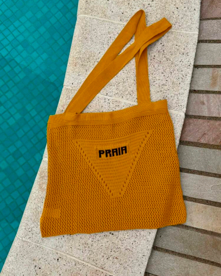 GIP Bolsa de Praia Feminina Tricô Bolsa de Ombro Ampla Crochê Verão 581