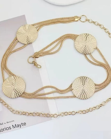 Cinto de corrente de moedas da moda Blugeria 71