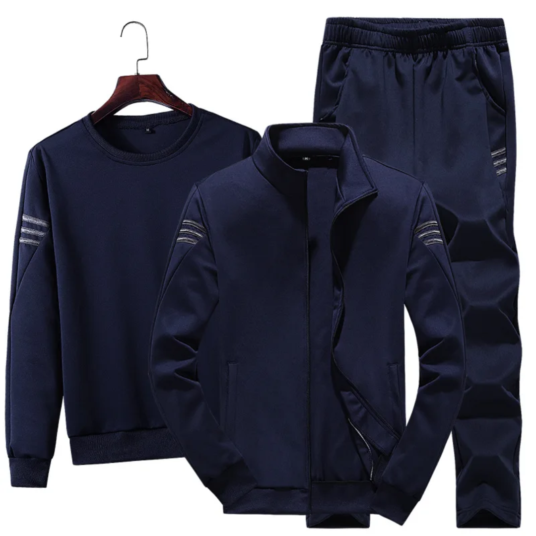 3 piece mens sweatsuit