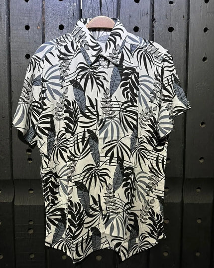 Camisa Floral Viscose Masculina Camisa Estampada Com Botão 466