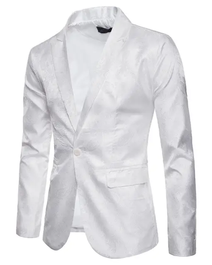 Homem Meia-Noite Homens Halloween Jacquard Botão Único Blazer 610