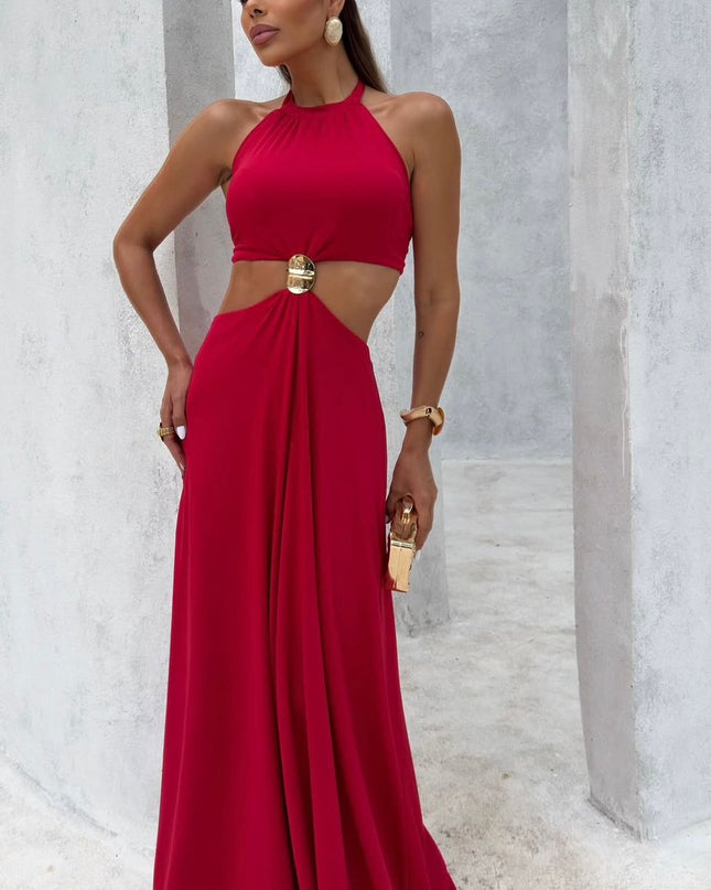 Aloruh Vestido Longo Extra Sexy, Elegante e Minimalista para Temporada de Casamentos e Uso Diário 449