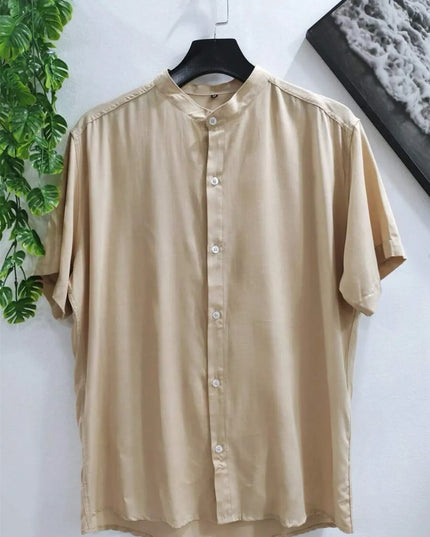 Camisa social masculina gola padre slim fit 255