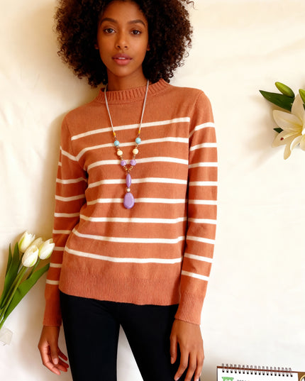 Blusa Tricot Listrada Manga longa Alta Elasticidade Modal Premium Inverno 225