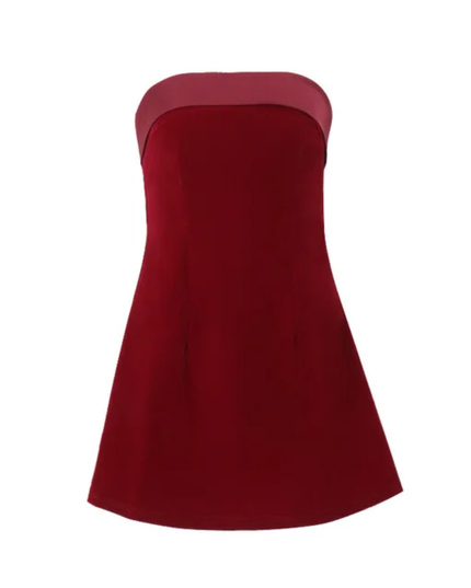 Vestido de festa curto com decote em V profundo 04