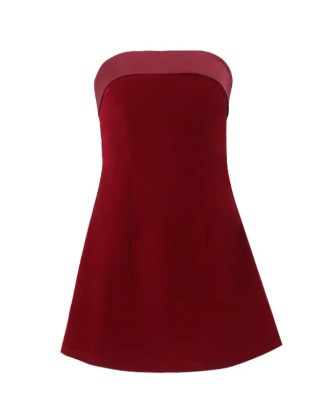 Vestido de festa curto com decote em V profundo 04