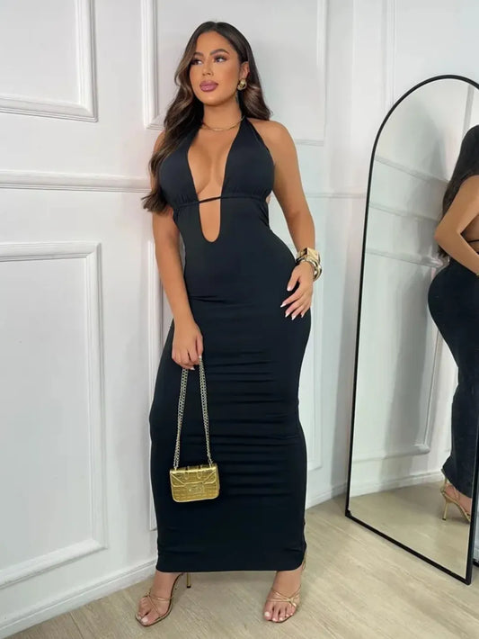 Vestido Moda Gringa Vestido Alça fina Vestido Amarração Vestido Midi Decotado 455