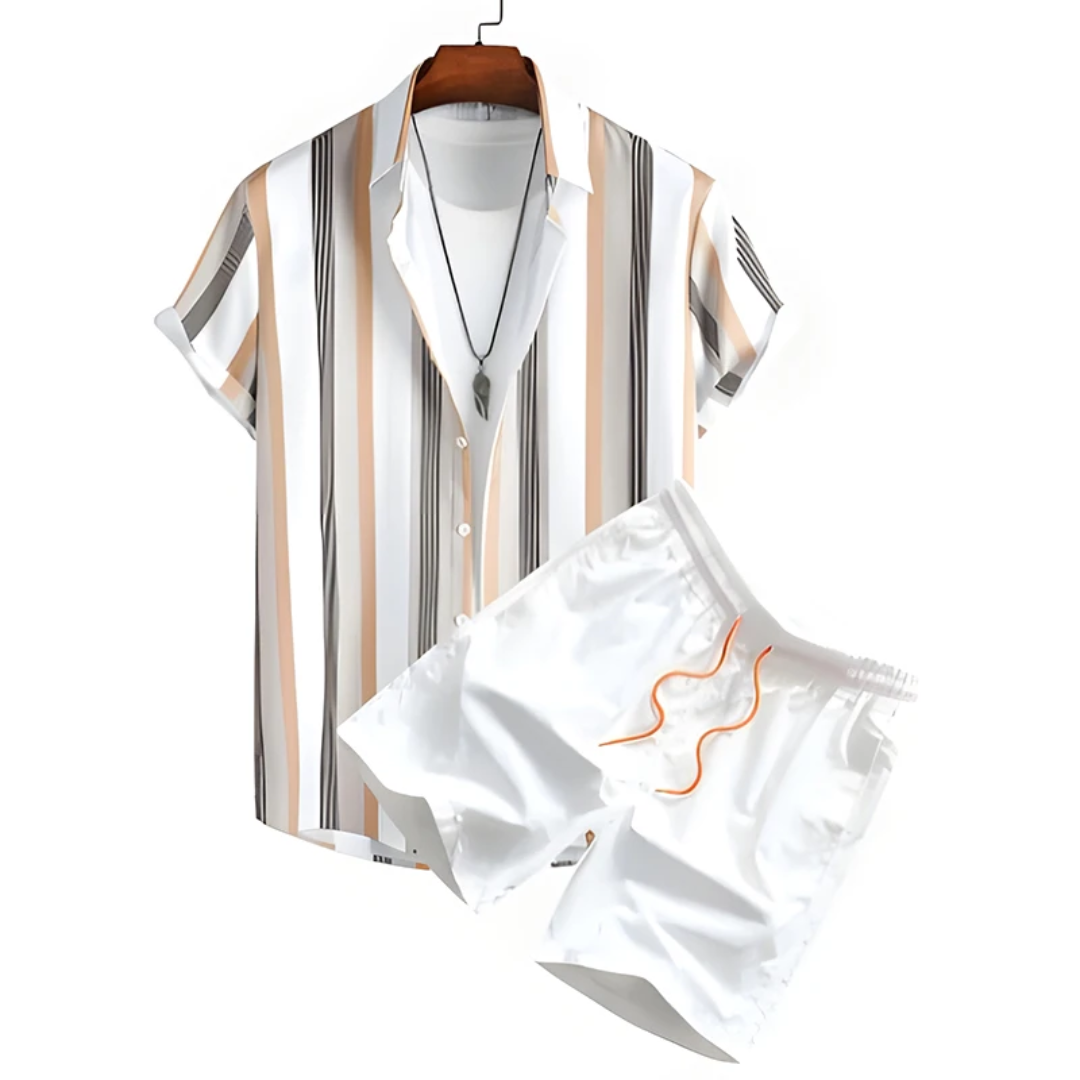 Men's Summer Shirt Shorts Set