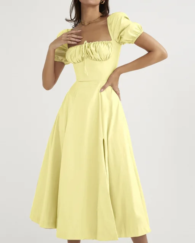 Nó Zíper Abertura lateral Busto Ruched sexy Vestido 111