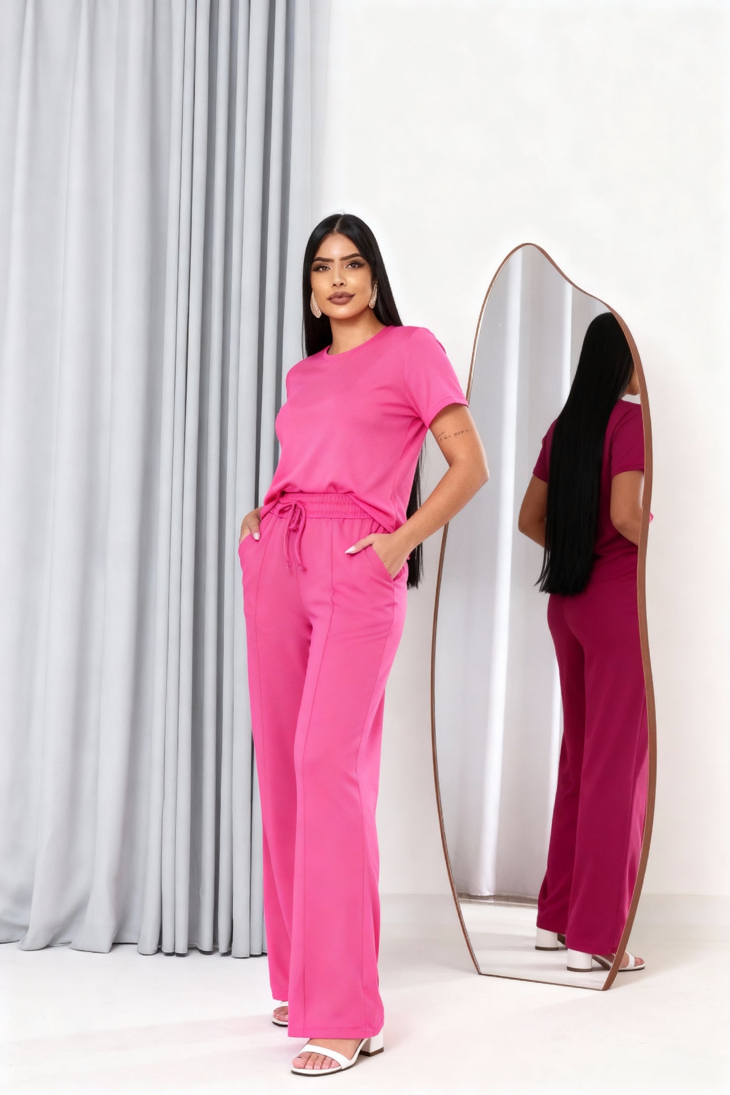 Magenta Shop Conjunto Feminino Confortável Moletinho 157