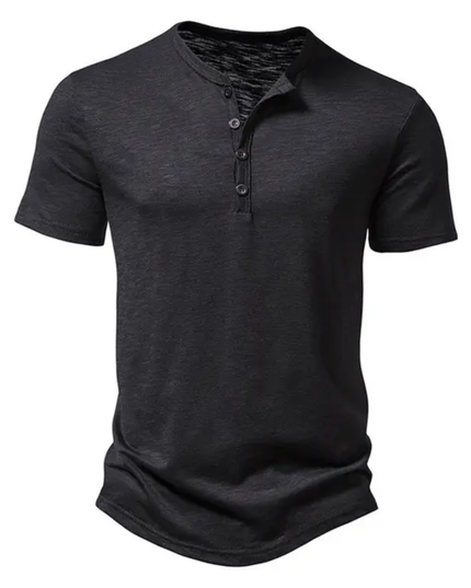 Camisa Polo de Manga Curta para Trabalho com Colarinho Elevado e Botões, Estilo Casual de Verão com Borda de Contraste 256