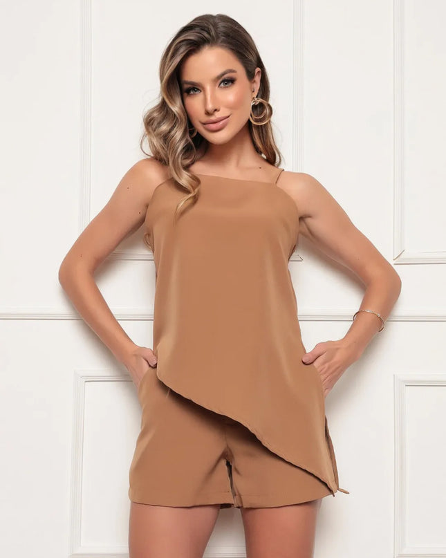 CONJUNTO REGATINHA COM SHORTS - MODA BLOGUEIRA VERAO 324