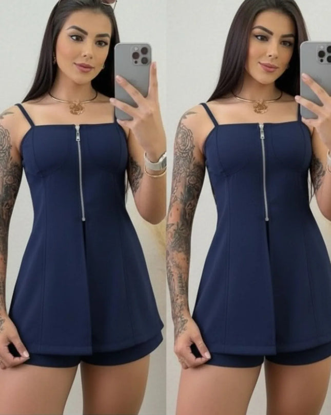 Conjunto Feminino Sensorial Zíper Shorts 269