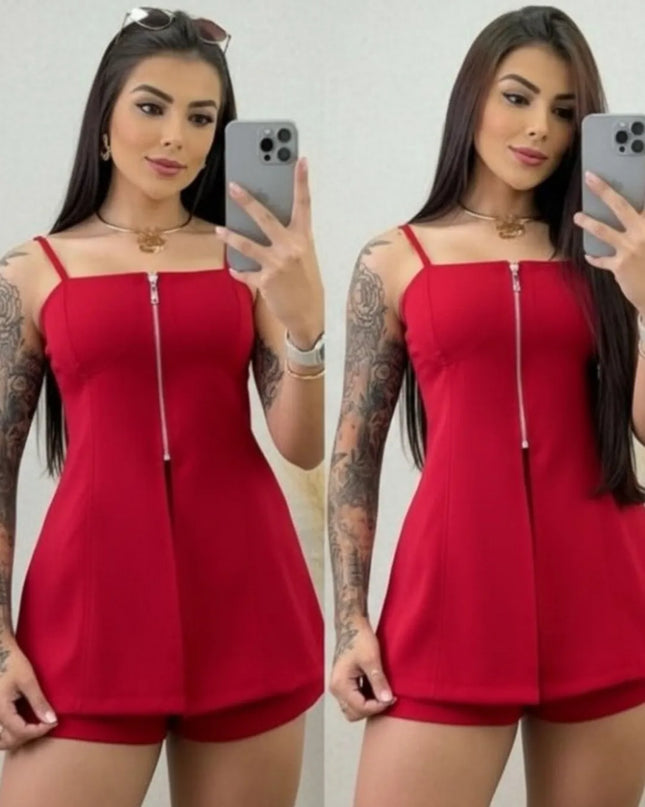 Conjunto Feminino Sensorial Zíper Shorts 269