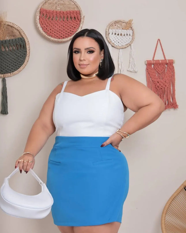 SHORT SAIA PLUS SIZE ALFAIATARIA MODA VERÃO 277