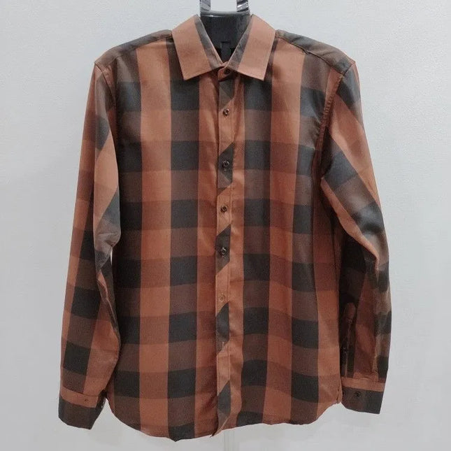 camisa social xadrez não amassa passa fácil fabrica 463