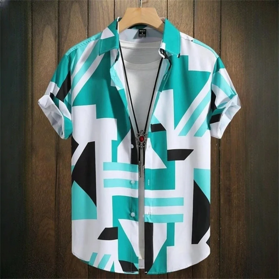 Men's pattern short sleeve shirt