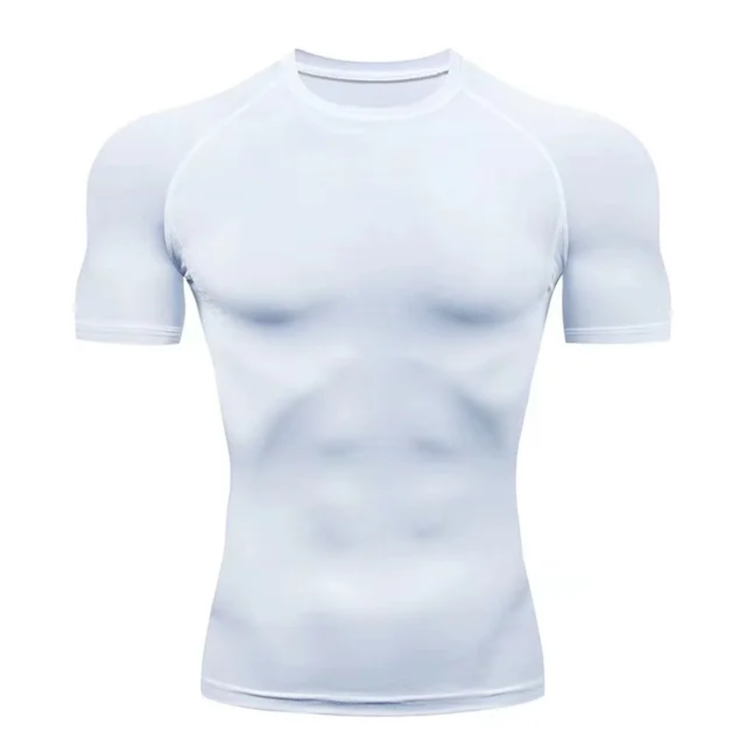 Camiseta fitness masculina elástica respirável slim fit 11